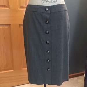 Grey button up pencil skirt